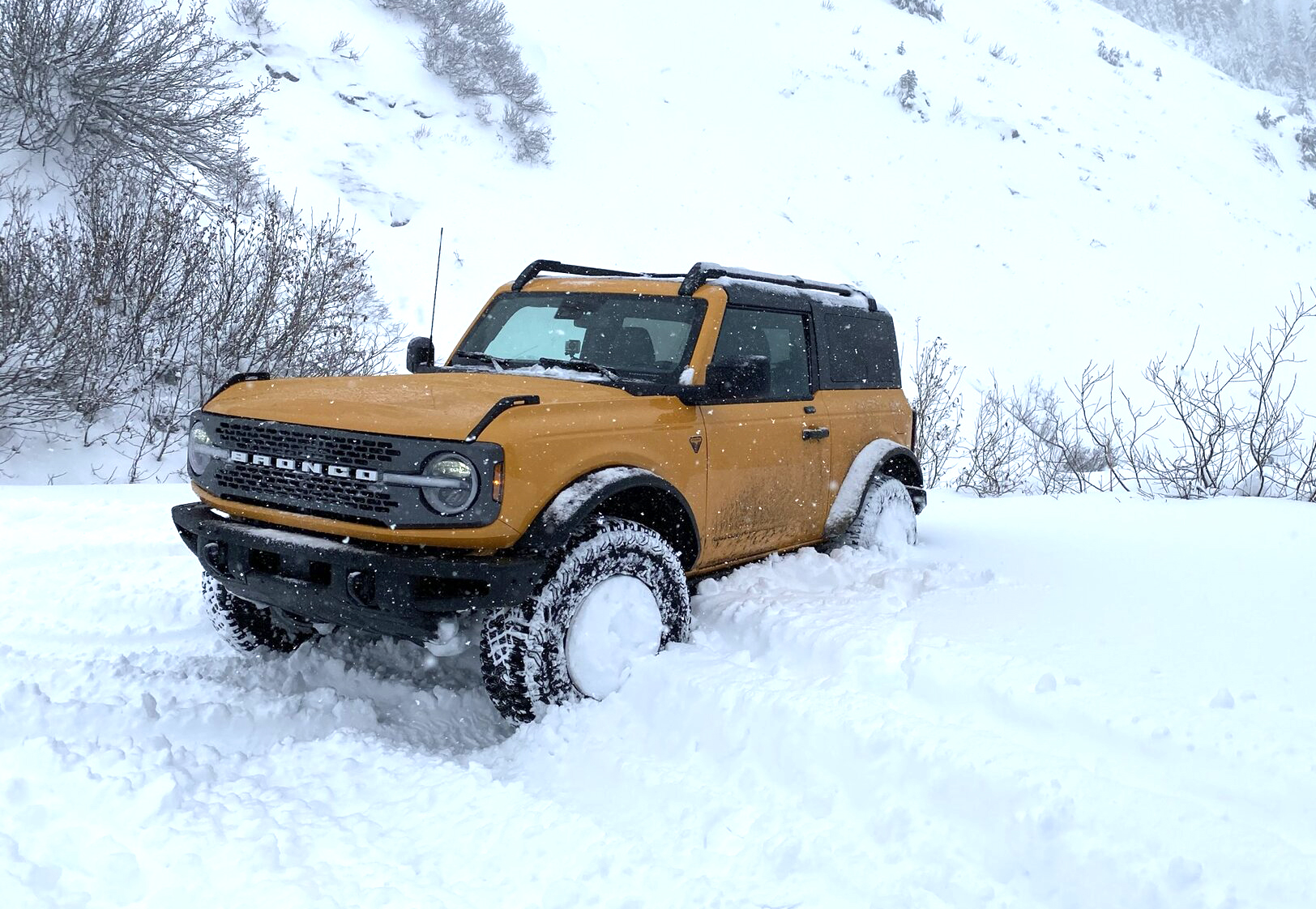 You Haven T Seen A 2021 Bronco In Snow Like This Yet Snow Wheeling On