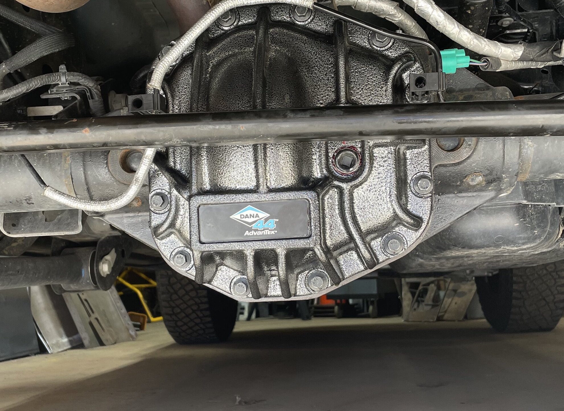 Installed Dana M Advantek Nodular Differential Cover From Jeep