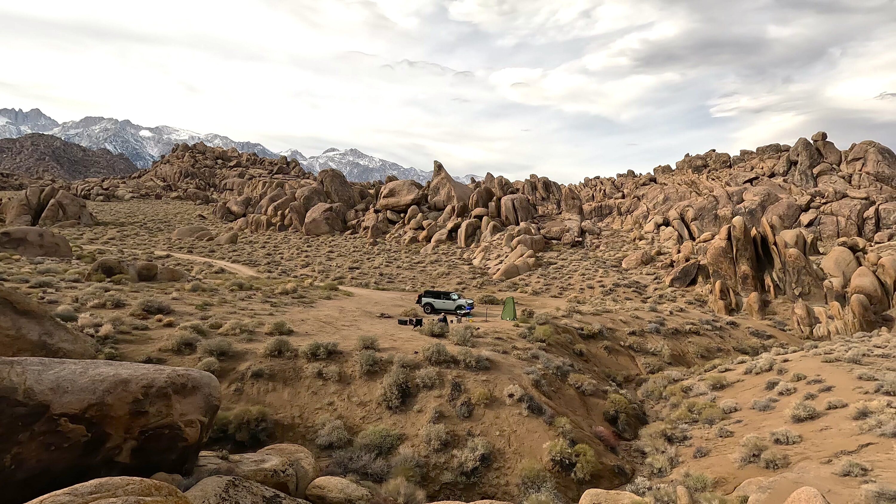 Ford Bronco Finding an EPIC campsite and sleeping in the back of the Bronco - Alabama Hills [pics and video] 1-campv2