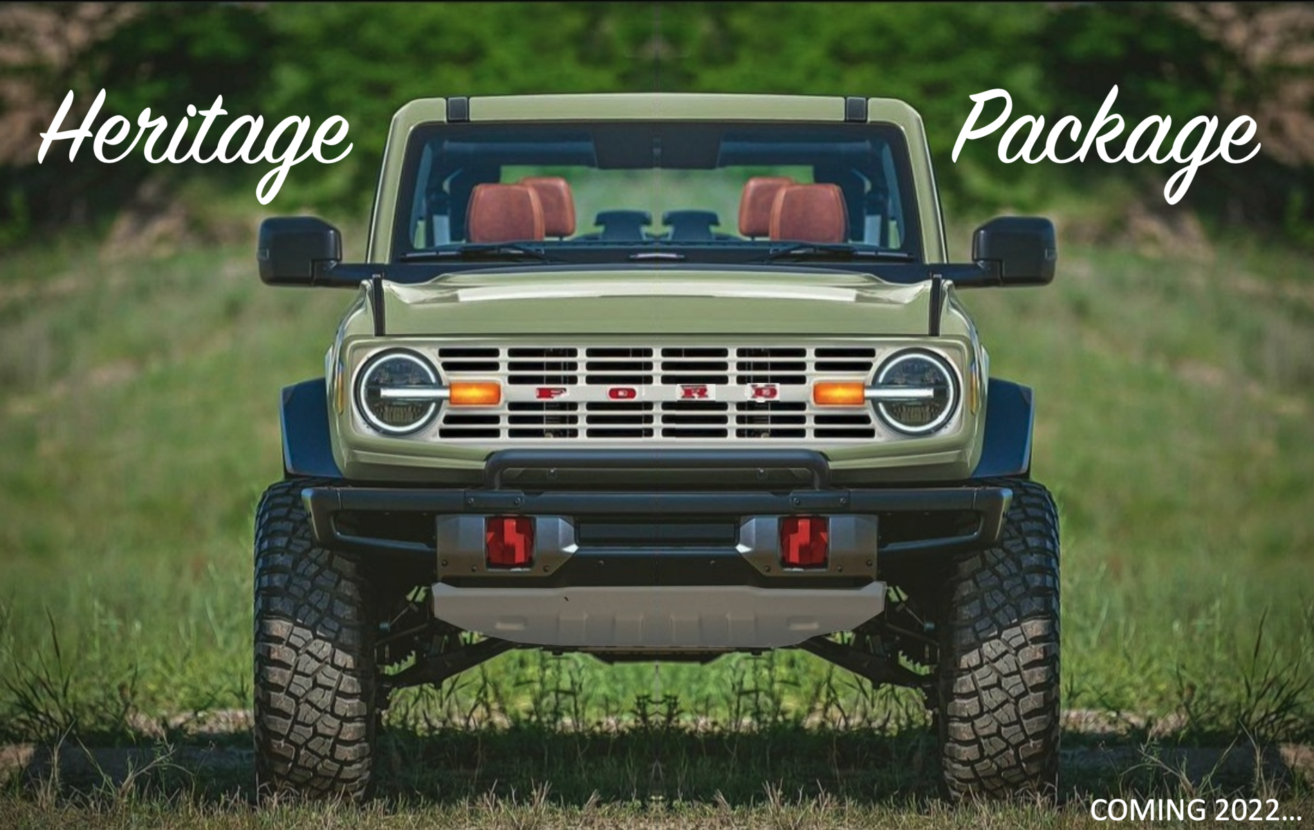 Ford Bronco Everglades Green 2022 Bronco Heritage Edition renders ☘️ 1