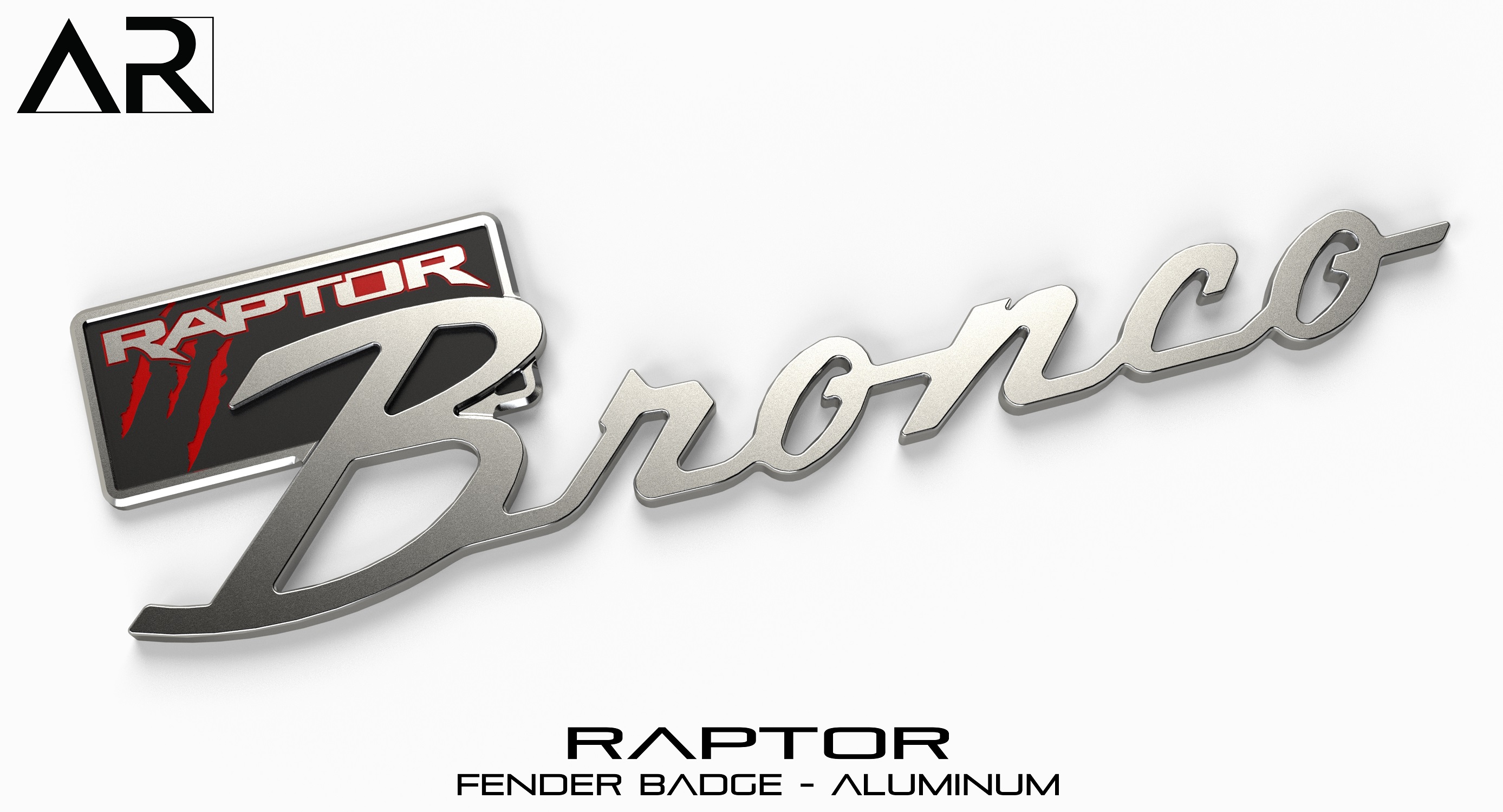 Ford Bronco AR | BRONCO CLASSIC DNA Fender Badge 16010010 - Fender Badge - Raptor - Aluminum