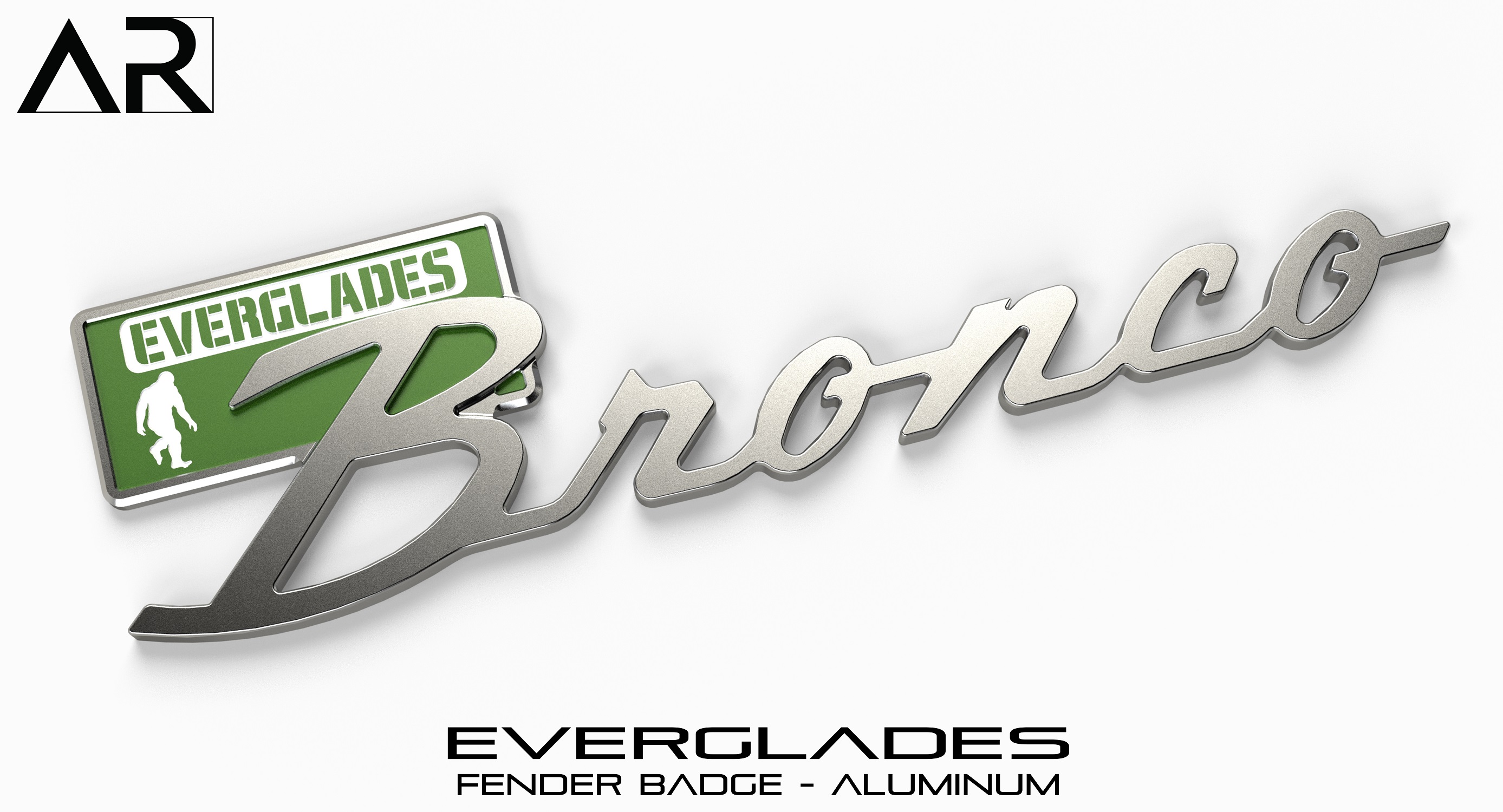 Ford Bronco AR | BRONCO CLASSIC DNA Fender Badge 16010011 - Fender Badge - Everglades - Aluminum