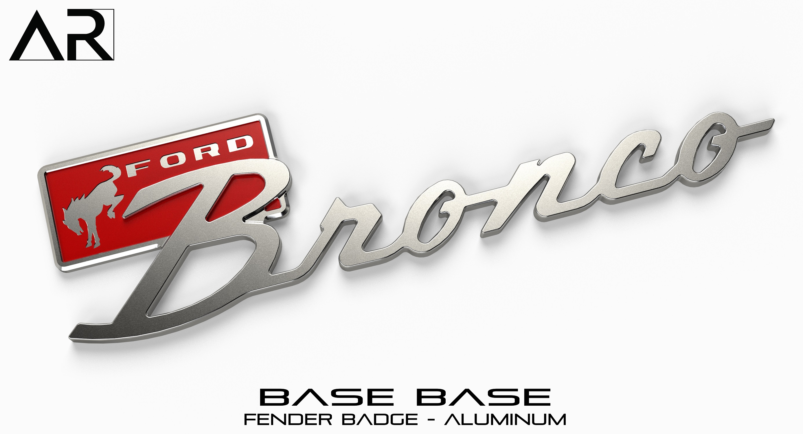 Ford Bronco AR | BRONCO CLASSIC DNA Fender Badge 16010012 - Fender Badge - Base Base - Aluminum