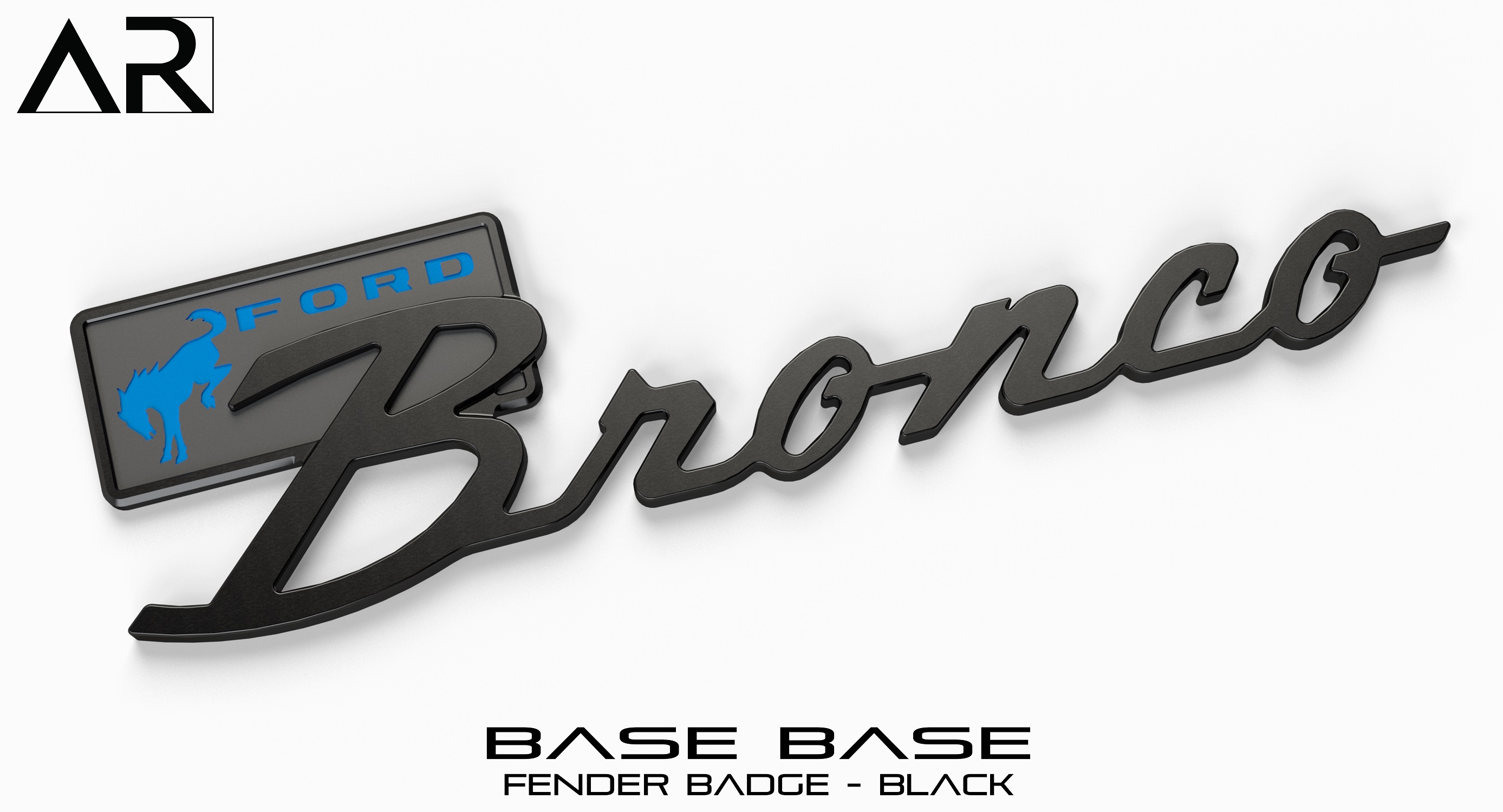 Ford Bronco AR | BRONCO CLASSIC DNA Fender Badge 16010012 - Fender Badge - Base Base - Black