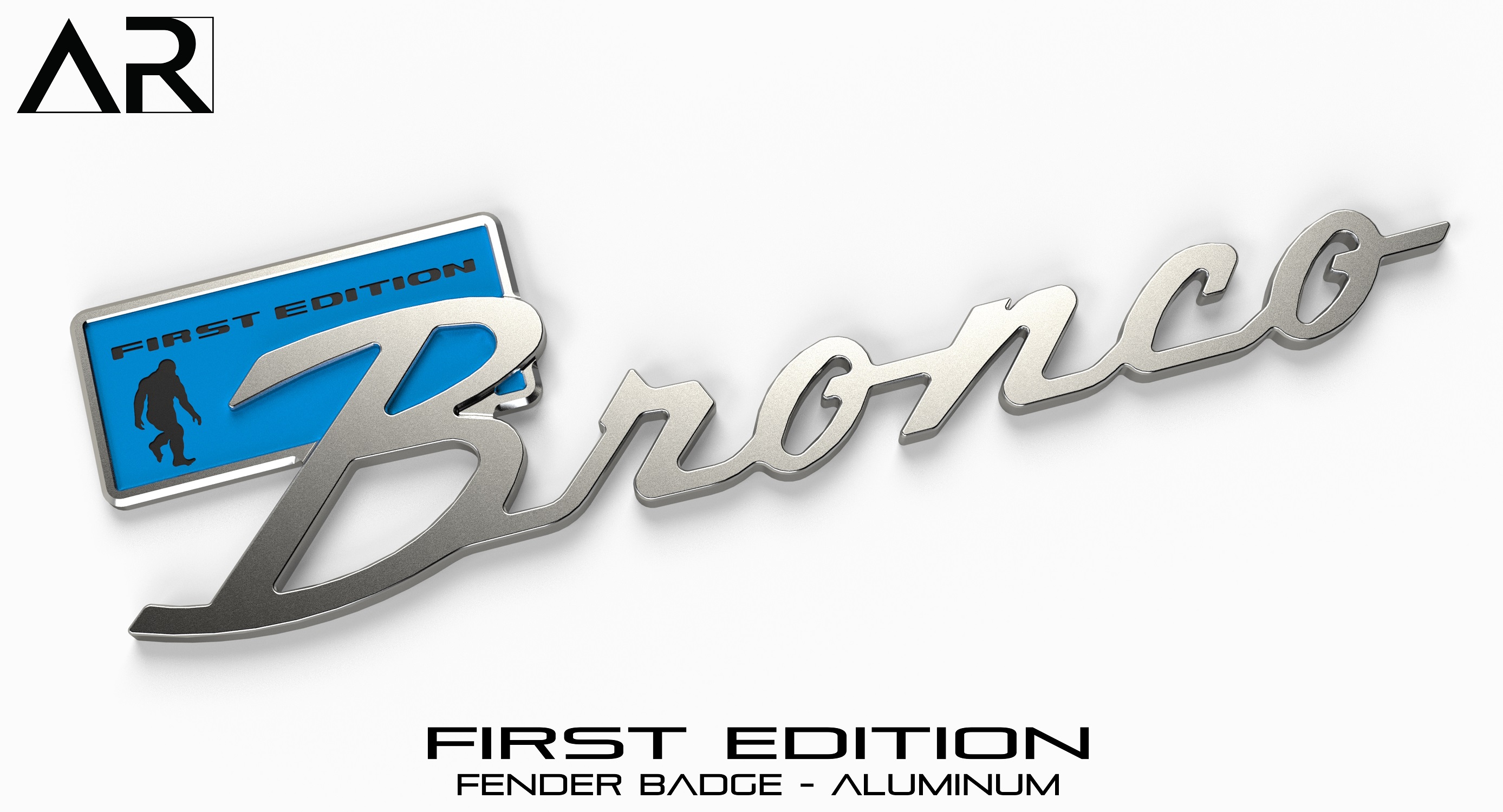 Ford Bronco AR | BRONCO CLASSIC DNA Fender Badge 1601003 - Fender Badge  - First Edition - Aluminum