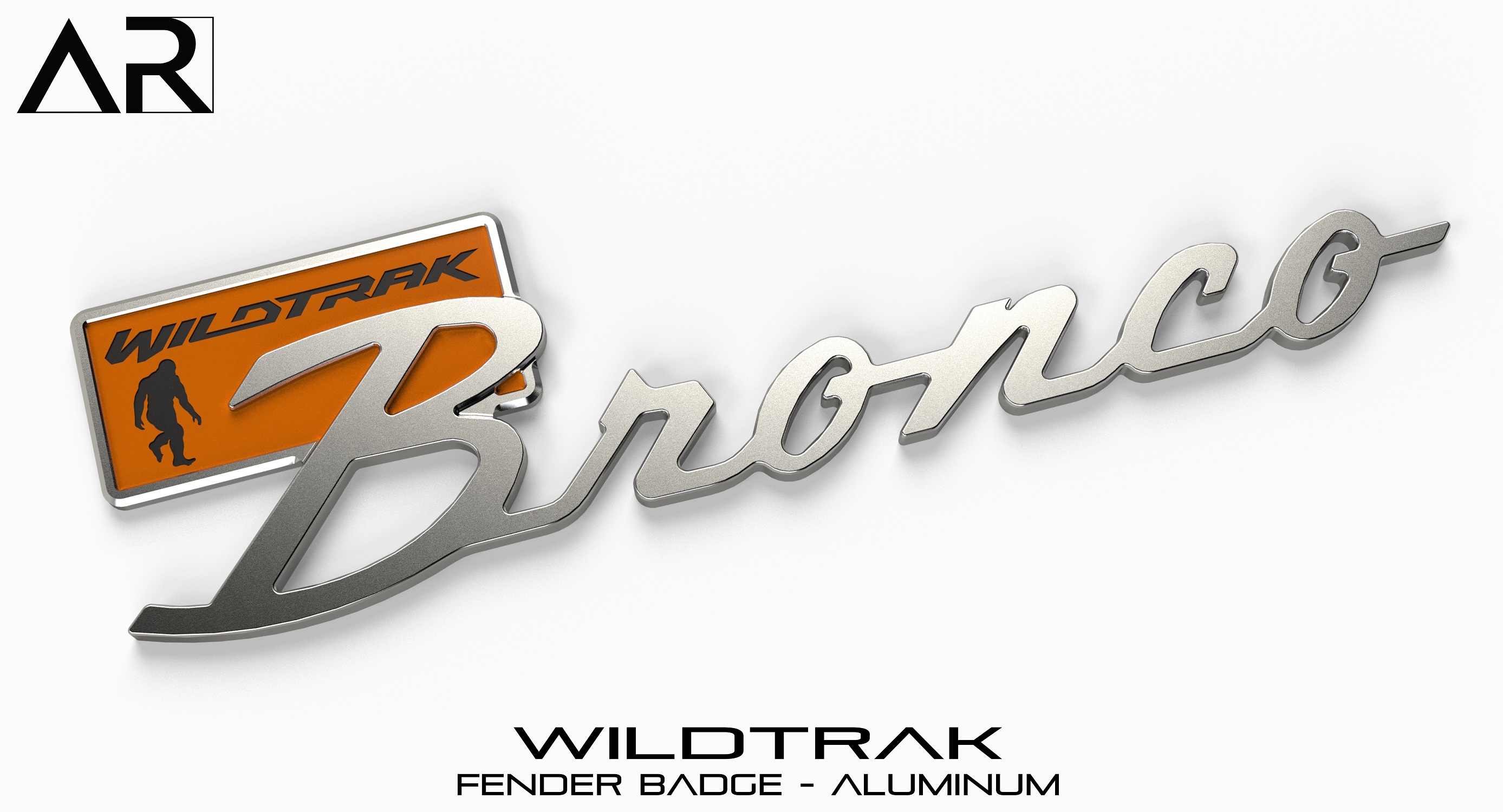 Ford Bronco AR | BRONCO CLASSIC DNA Fender Badge 1601005 - Fender Badge  - Wildtrak - Aluminum
