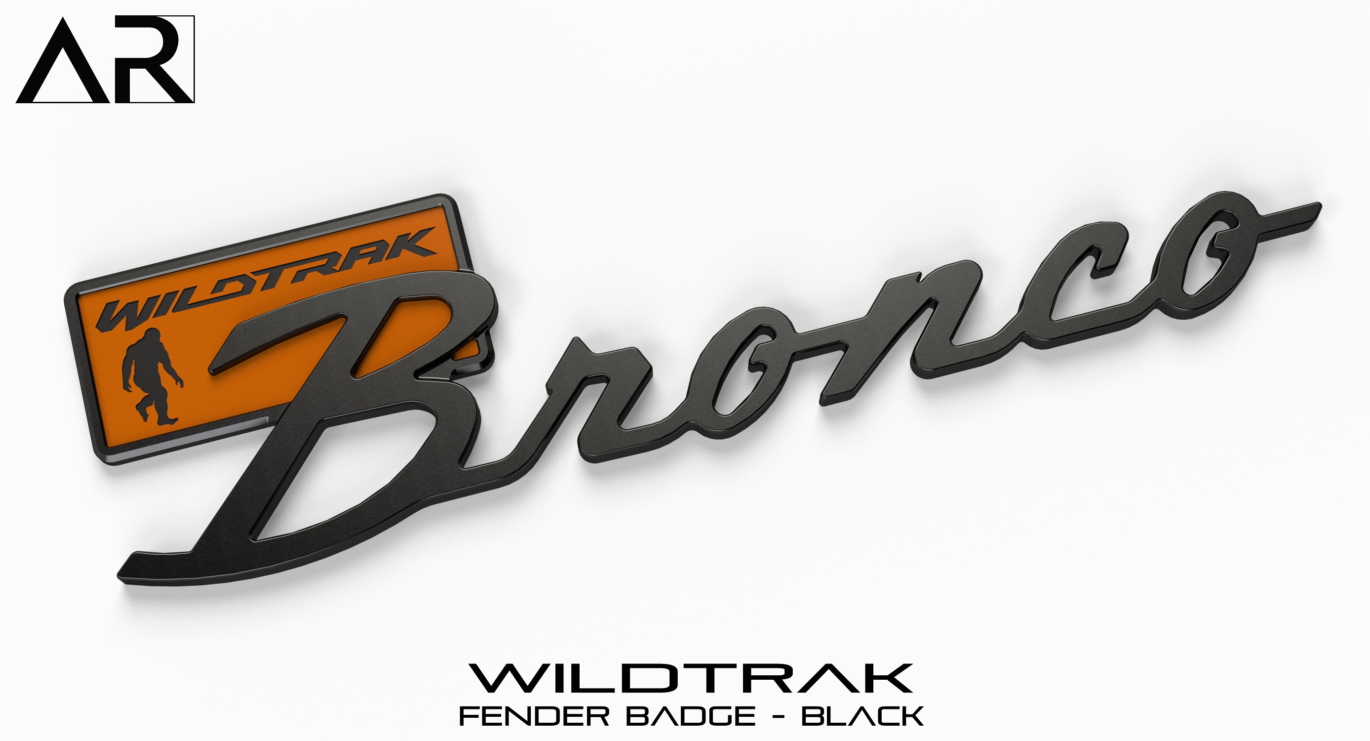 Ford Bronco AR | BRONCO CLASSIC DNA Fender Badge 1601005 - Fender Badge  - Wildtrak - Black