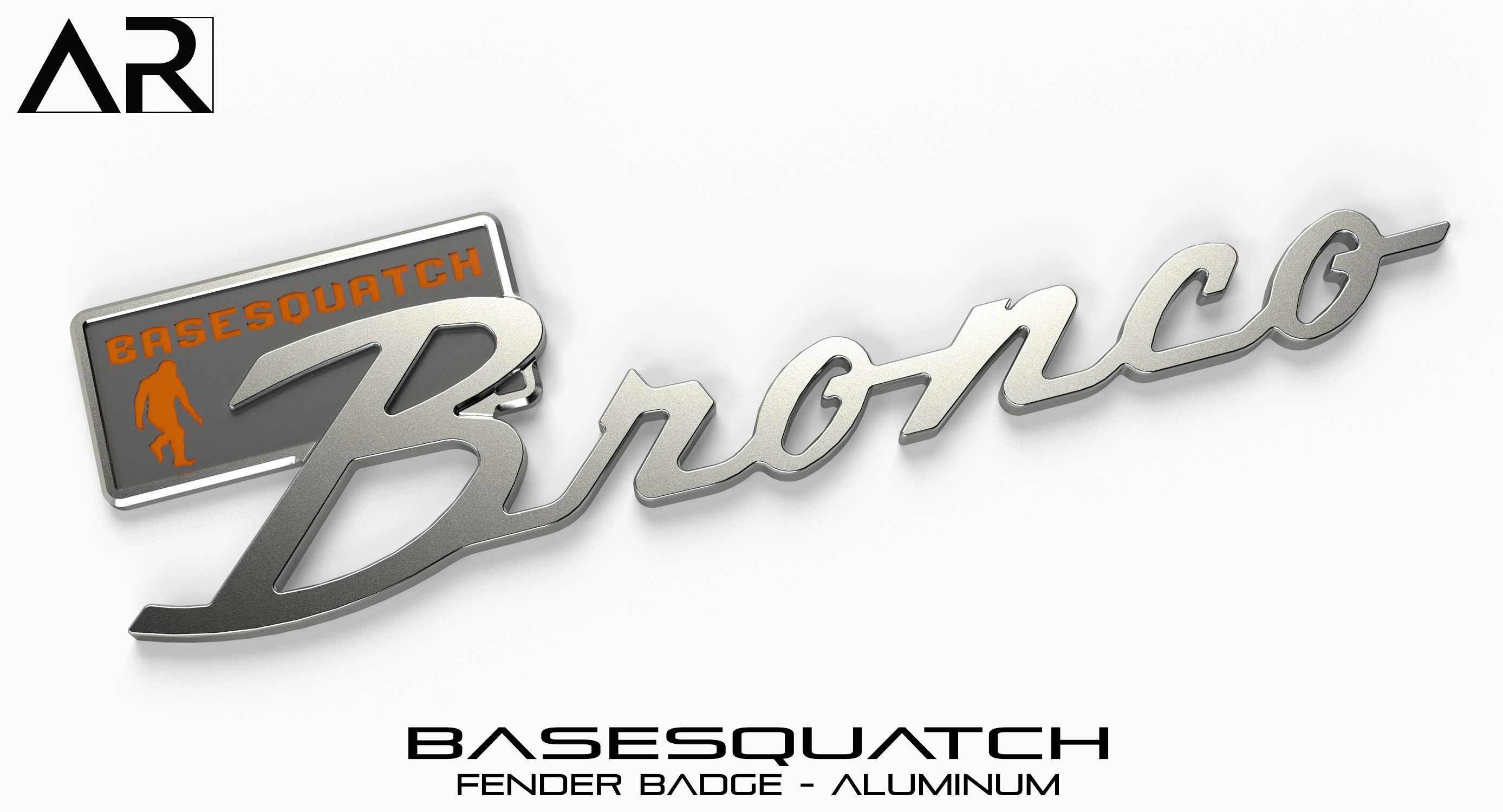 Ford Bronco AR | BRONCO CLASSIC DNA Fender Badge 1601009 - Fender Badge - Basesquatch - Aluminum