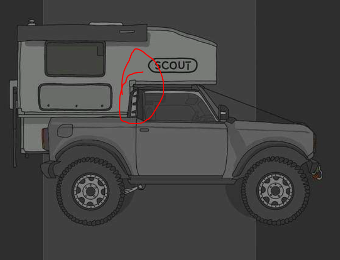 Ford Bronco ScoutCampers has a Bronco two door render with camper! Check it out! 1613064164518