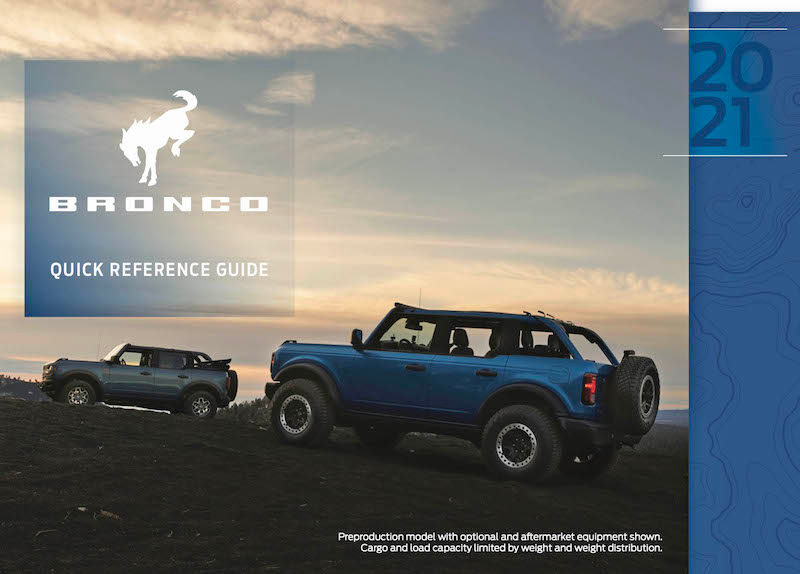 Ford Bronco 2021 Bronco Quick Reference Guide! PDF 📄 1614449529673