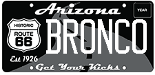 Ford Bronco Blackened License Plate 1615313106394