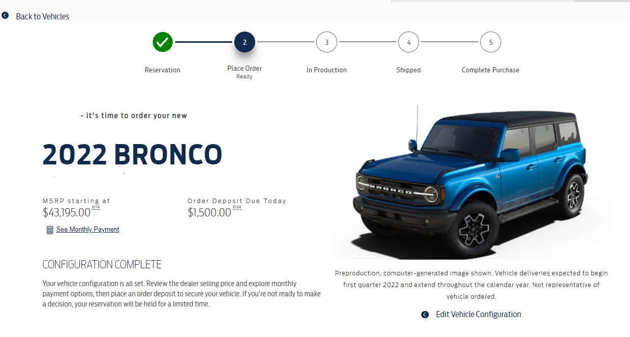 Ford Bronco MY22 Ordering Email and Ordering through B&P 1634304681167