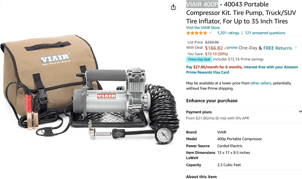 NAPA Maxi Trac 300LPM Dual Cylinder Air Compressors List Of Identical
