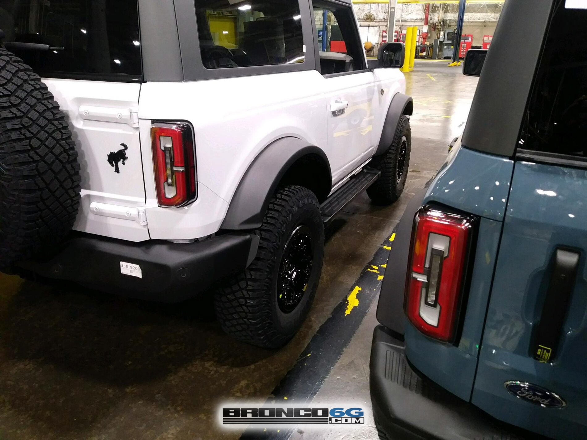 Ford Bronco CACTUS GRAY THREAD!!!! if you’re choosing cactus gray lemme know. I think it’s the best color available at the moment. 2 - Oxford White Wildtrak 2 door Bronco 2- Factory Production Plant