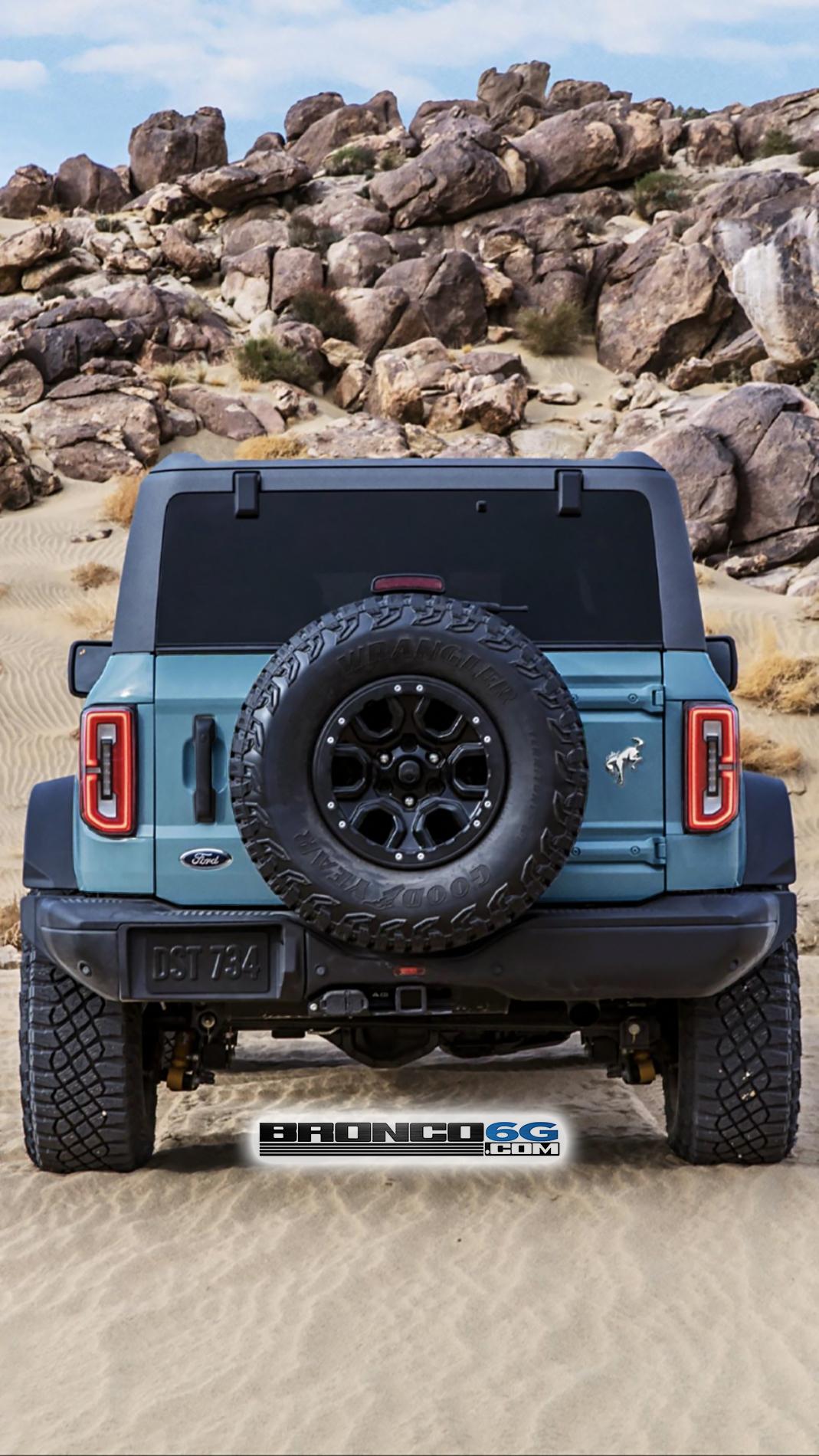 Ford Bronco Bronco Sasquatch Rear Rendered in Production And Other Colors 2021 BRONCO AREA51_RENDER_REAR