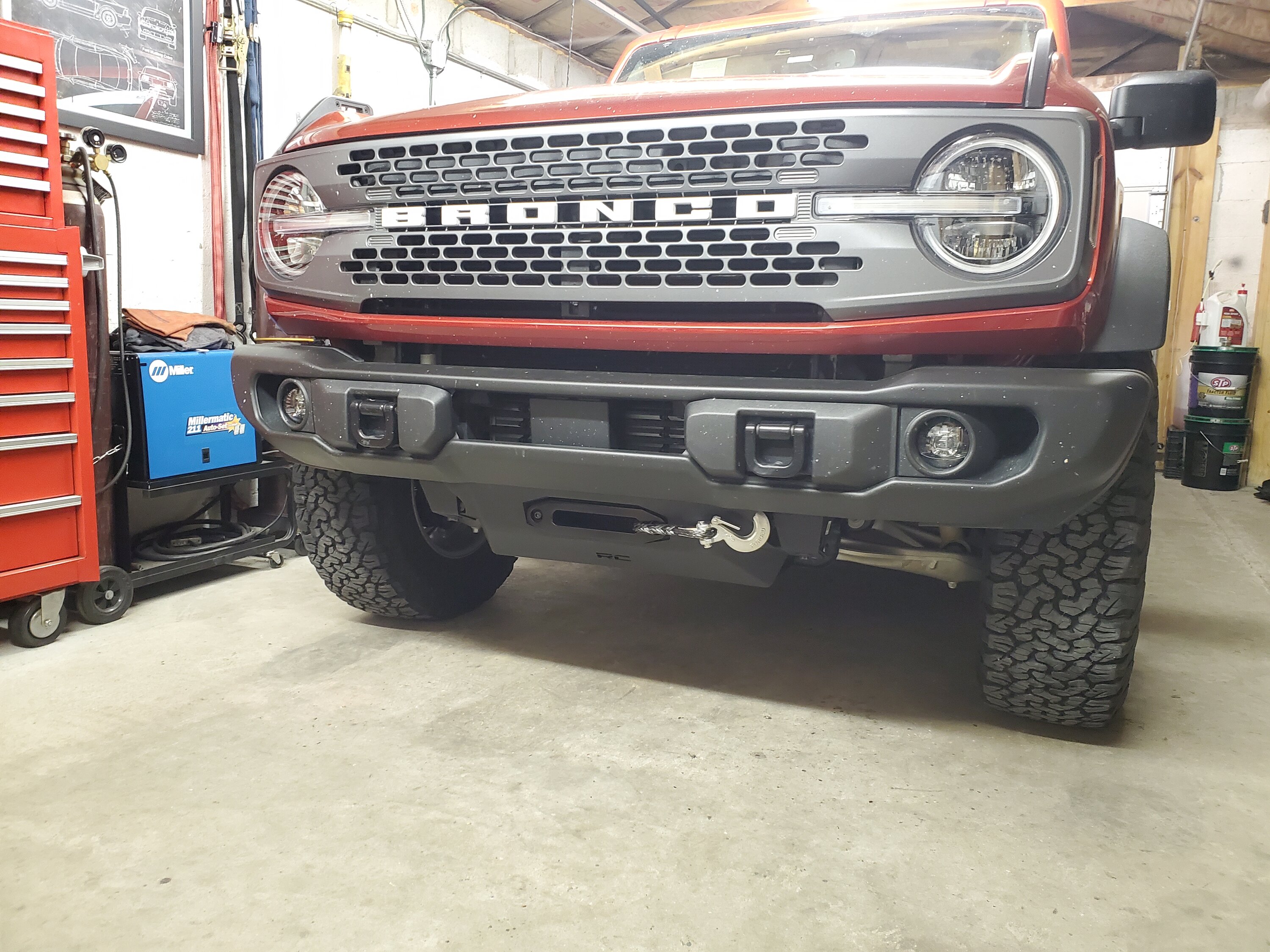Ford Bronco RC hidden winch mount install, 2.7 w/ "capable" bumper & Warn VR Evo 20240211_185557