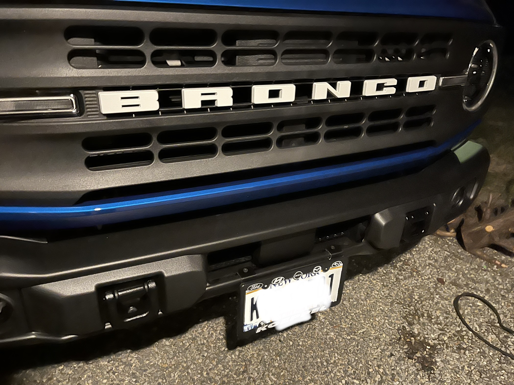 Ford Bronco Capable steel bumper license plate bracket (Heritage Bronco)- NO DRILLING required 2E101525-F110-48FD-B50E-2CA5D265E6C5