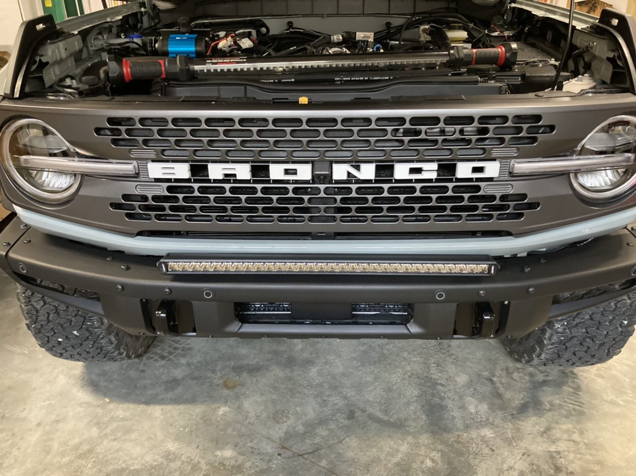 Ford Bronco Lasfit Light Bar Install on Modular Bumper 5A707711-911C-4B15-80AA-B01F3DE631A9