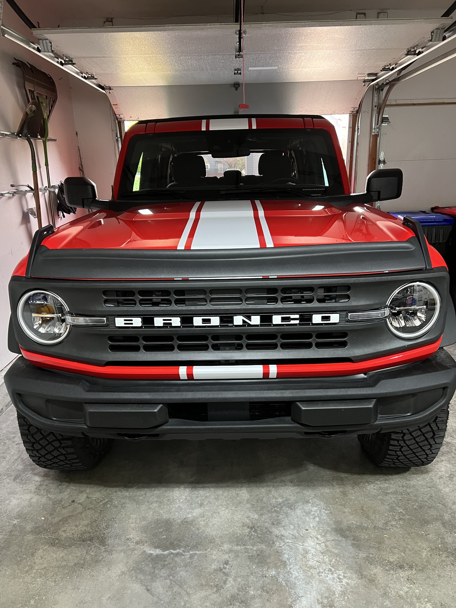 Ford Bronco InTheShift’s Base Sasquatch Race Red Build w/ Racing Stripes Bronco Charlevoix