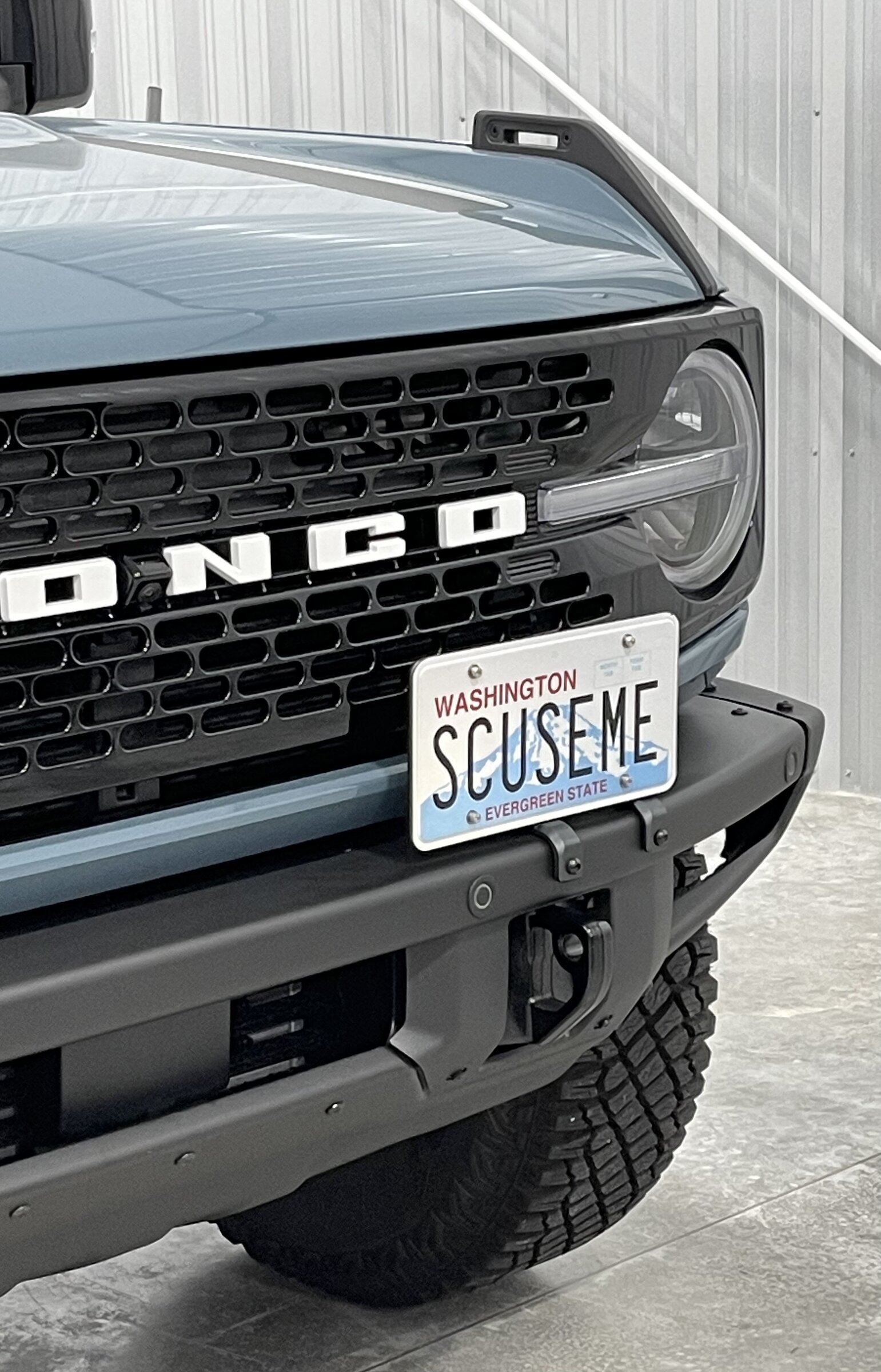 Ford Bronco ARCHETYPE RACING | CALL SIGN Billet Front License Plate Bracket 99D1E3DF-328C-4416-BC18-28B1AB2B45F5