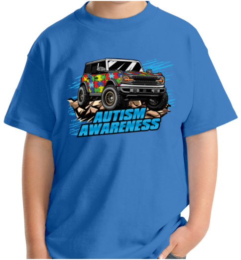 Ford Bronco Autism Awareness T-Shirt | 100% Of Profits Go to Charity! Autism Bronco Shirt Child2