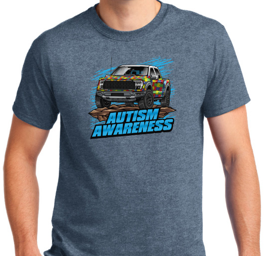 Ford Bronco Autism Awareness T-Shirt | 100% Of Profits Go to Charity! Autism Raptor Shirt