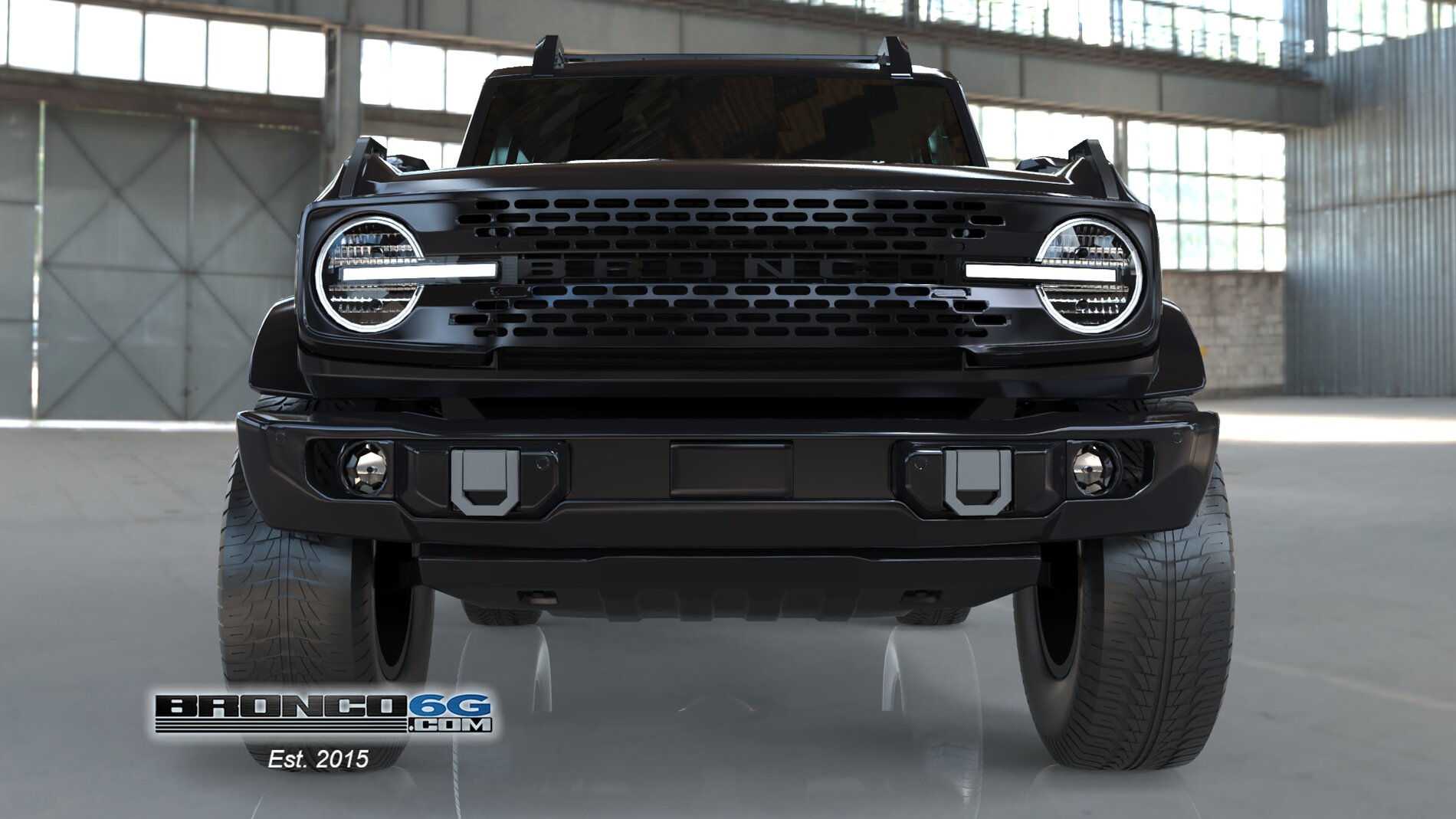 Ford Bronco Blacked Out 2021 Bronco With Satin / Matte Wrap Rendered Look Blacked Out 2021 Bronco Satin Matte Vinyl Wrap 2