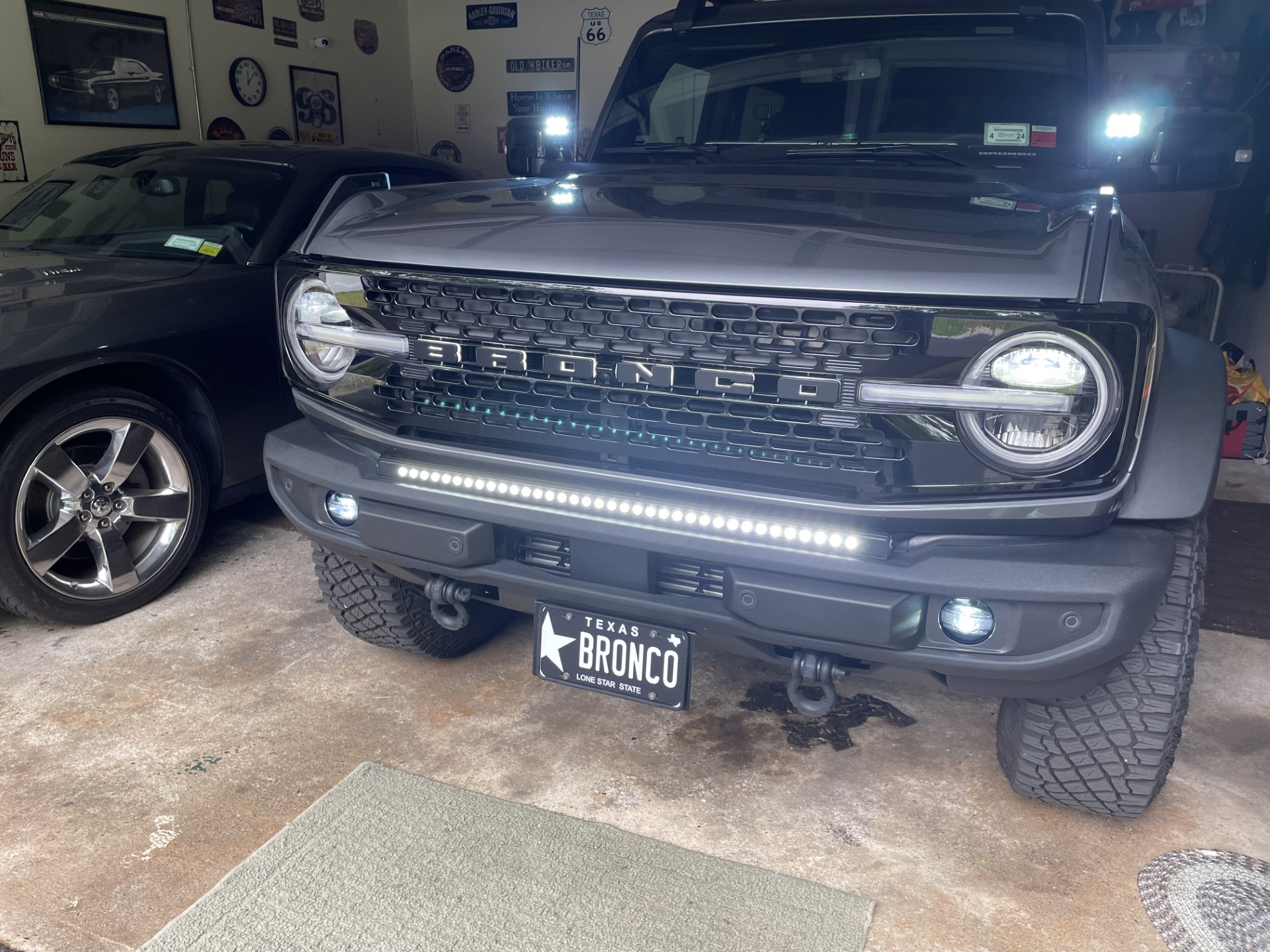 Ford Bronco Inadequate Headlight Brightness. Aftermarket head light recommendations? Blue Lights On