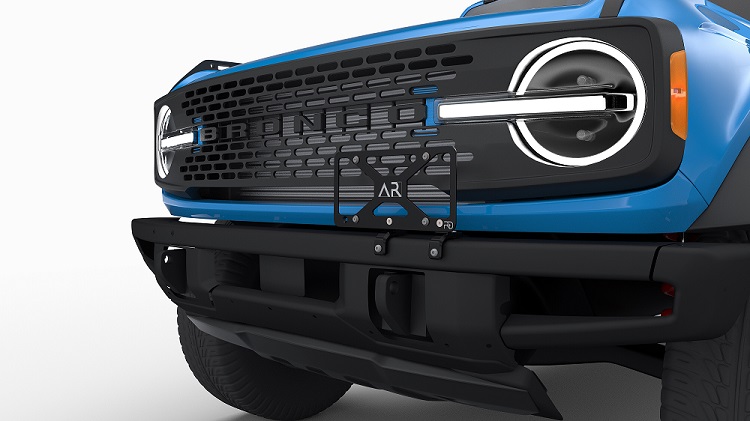 Ford Bronco ARCHETYPE RACING | CALL SIGN Billet Front License Plate Bracket Bronco - AR-Call Sign - 1