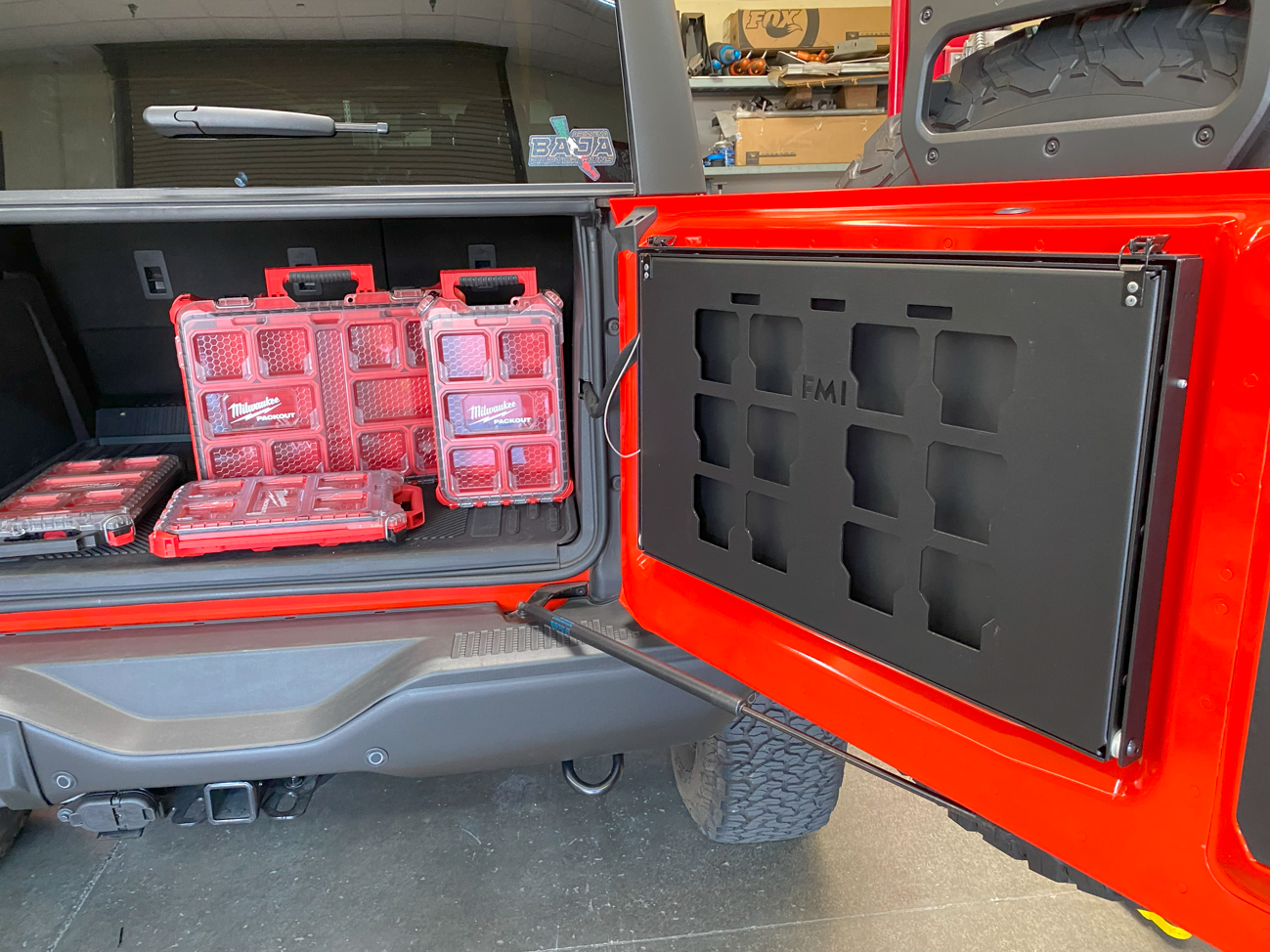 Ford Bronco Folding Tailgate Table w/ built-in PACKOUT mount by Foutz Motorsport 1702588739501