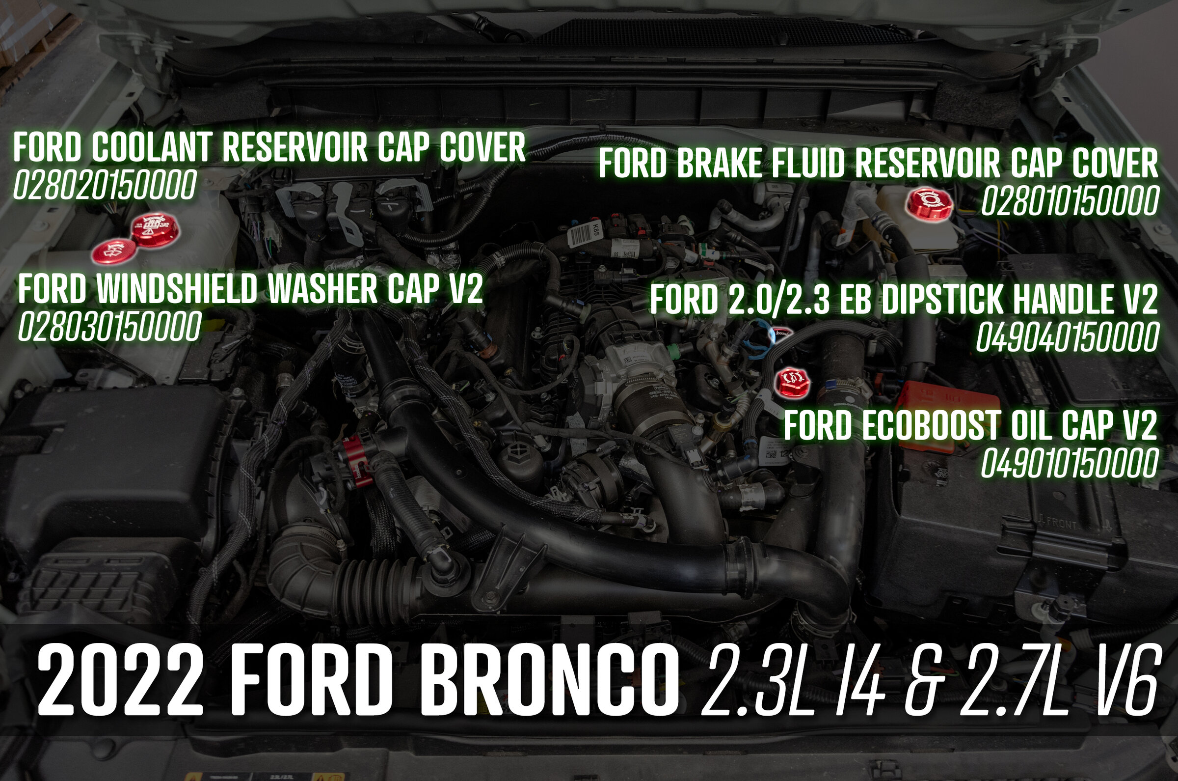 Ford Bronco Boomba Racing Ford Bronco Engine Dress Up Caps Now Available! BRONCO ENGINE BAY DSC_0084 copy 2