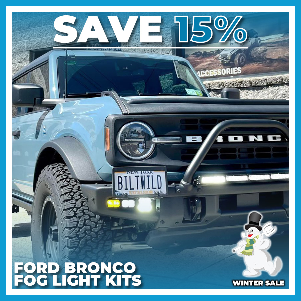 Ford Bronco TRIPLE FOG KITS | New Flush Mount Kit Now Available at 4x4TruckLEDs.com Bronco Fog Kits copy