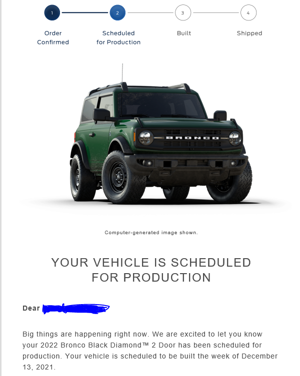 Ford Bronco My 2022 Eruption Green Scheduled for December production Bronco.PNG