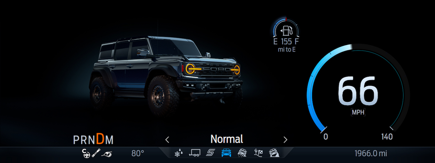 Ford Bronco Bronco Raptor Digital Cluster Drive Modes Animation & Demo Bronco Raptor_06_Normal