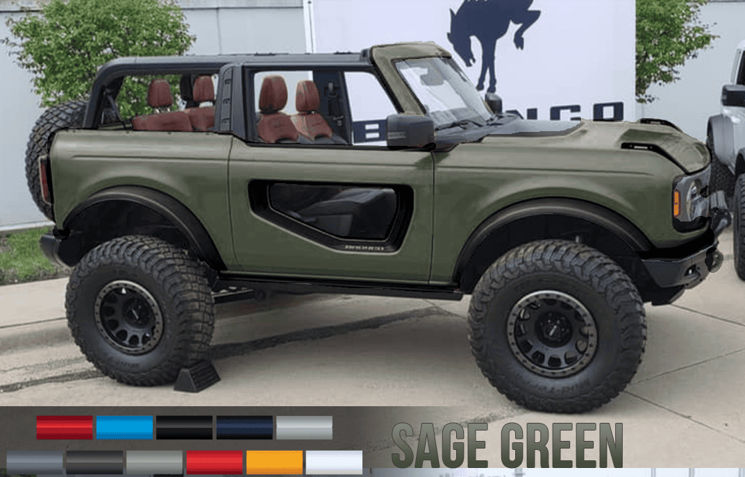 Ford Bronco What vinyl wrap color for 2021 Bronco? Bronco Sage Green (2)