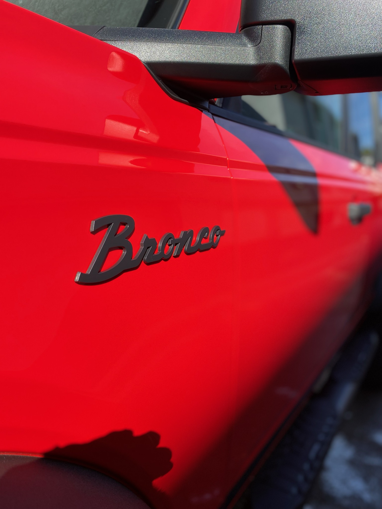 Ford Bronco RACE RED Bronco Club Bronco Script