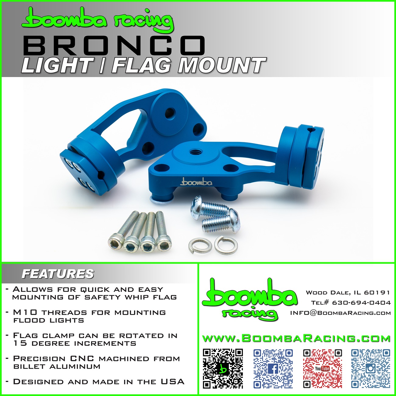 Ford Bronco Boomba Racing Bronco Light / Flag Mount Bronco_flag_mount_Flyer