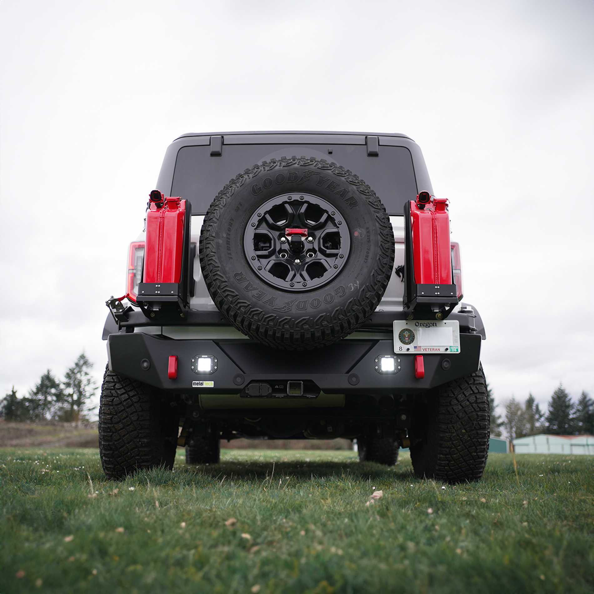 Ford Bronco Rear swing-out bumpers are now taking orders!  $500 off promo.   Get that tire off your back door and carry 11gal more fuel! Bronco_rear_4__83366