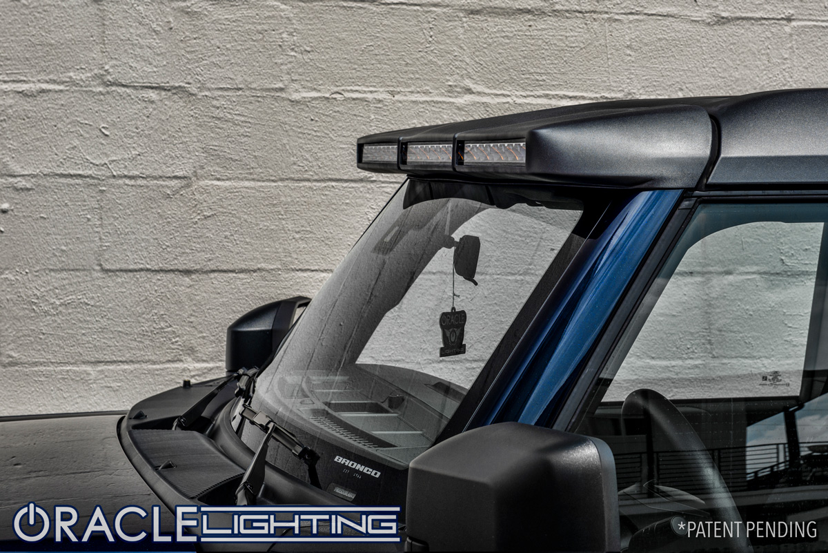 Ford Bronco Integrated Roof/Windshield LED Light Bar System for 2021+ Ford Bronco Bronco_Roofbar_Profile_1-copy