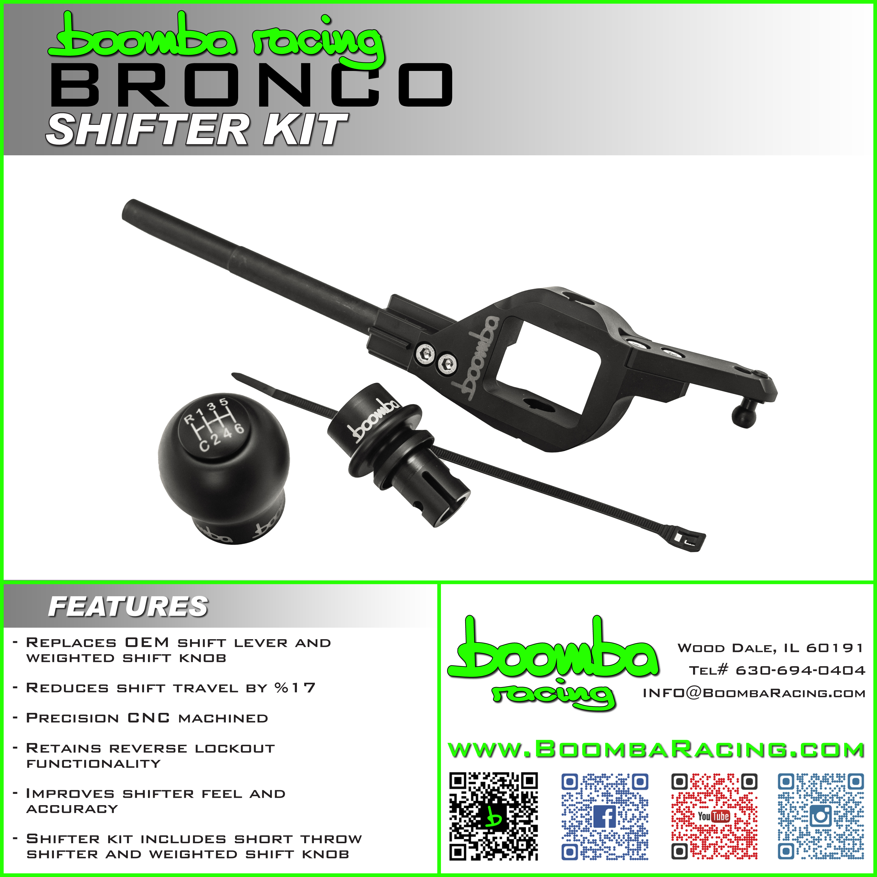 Ford Bronco Boomba Racing Ford Bronco Shifter Kit! Bronco_ShifterKit