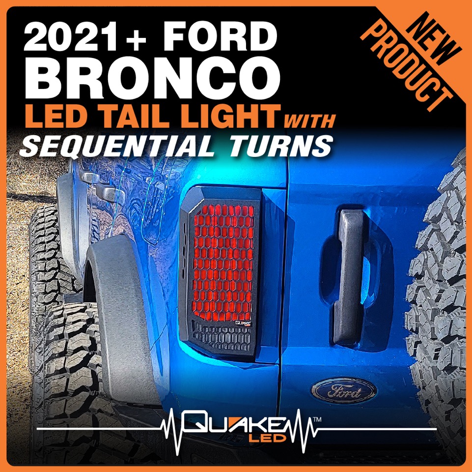 Quake LED Releases Ford Bronco MetalTek Sequential LED Tail Light