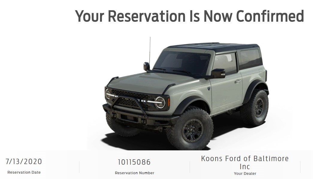 Ford Bronco Bronco Reservations Tracking List & Stats [Enter Yours!] BroncoReservation