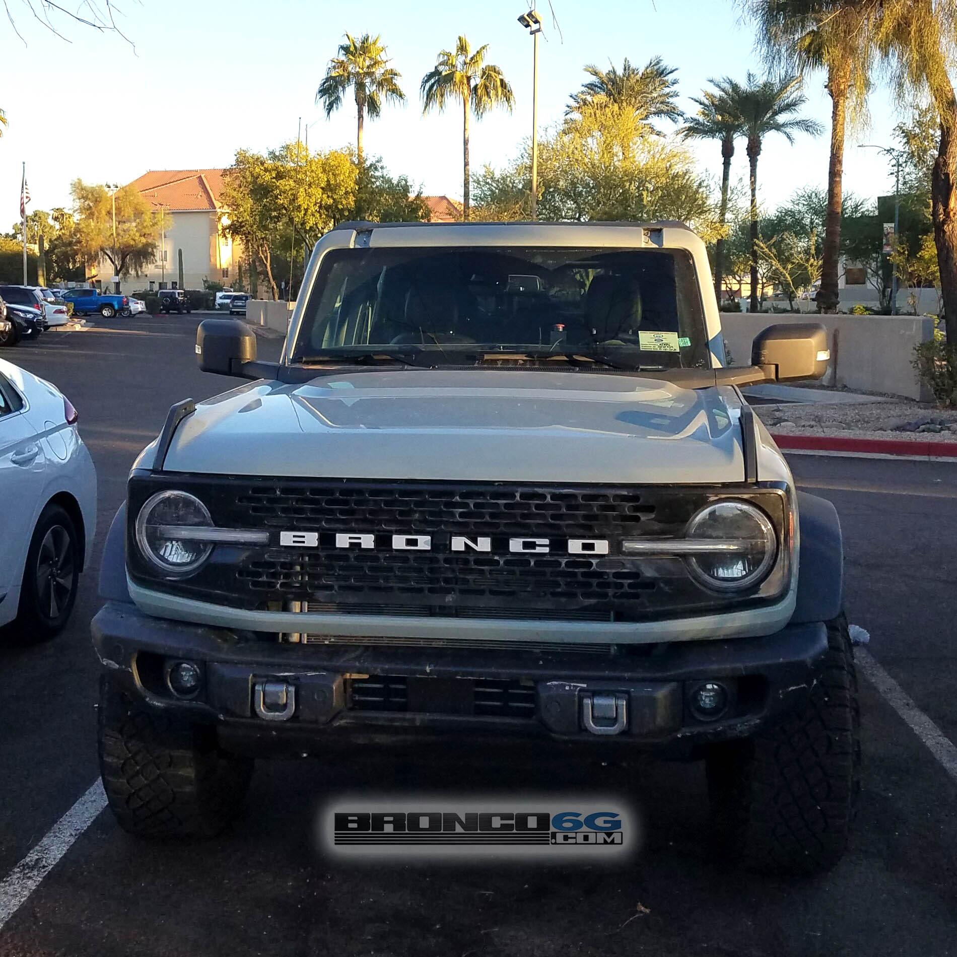 Ford Bronco Pictures: Sasquatch next to Jeep with 35" tires and lift & More Cactus Grey and Cyber Orange 1605586220715