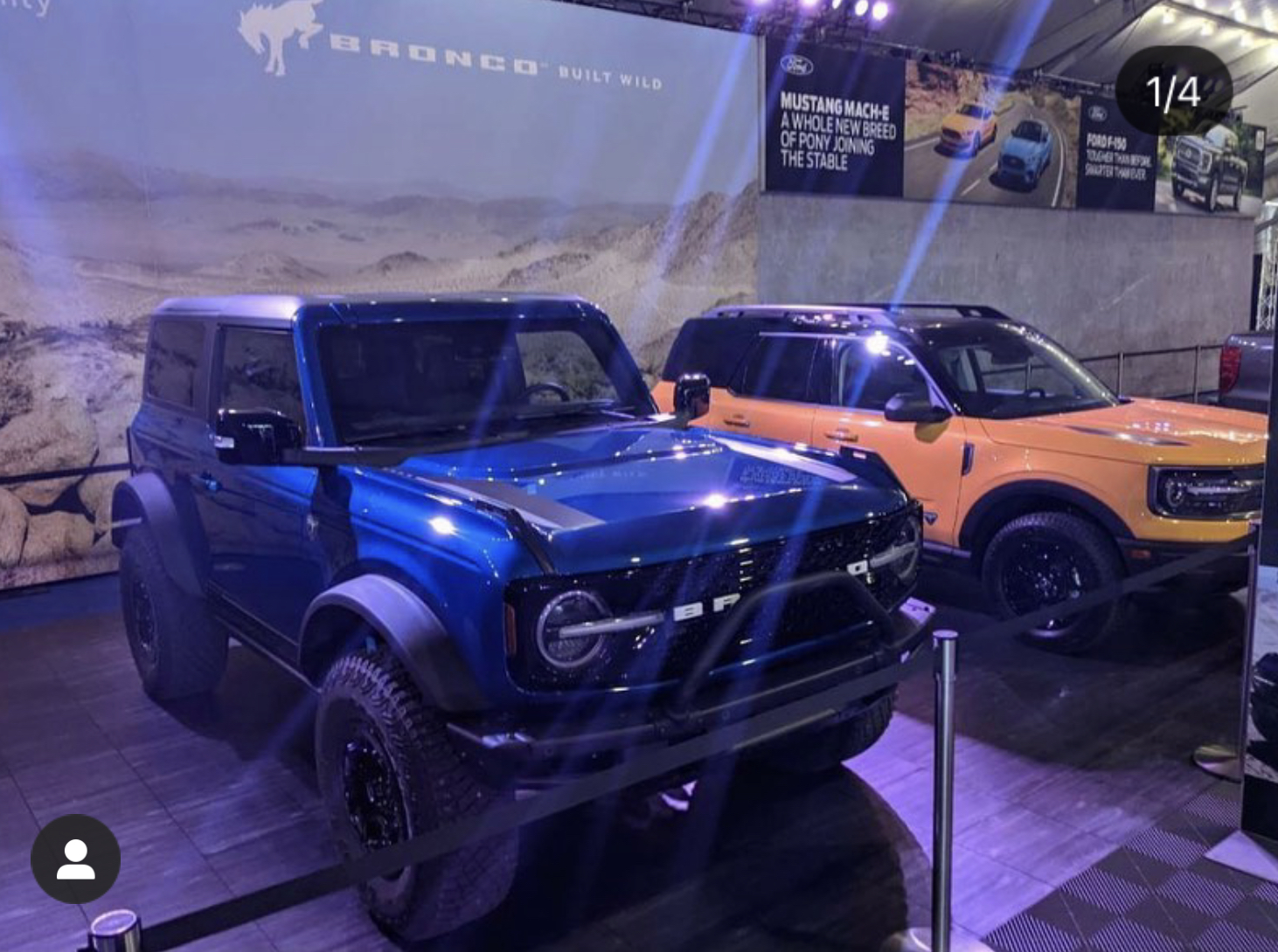 Ford Bronco Broncos at Barrett Jackson Auction: 2-Door Lightning Blue Bronco + 4-Door Antimatter Blue Bronco CD9E5468-5A24-4C14-BEFC-FD93AD9439D1