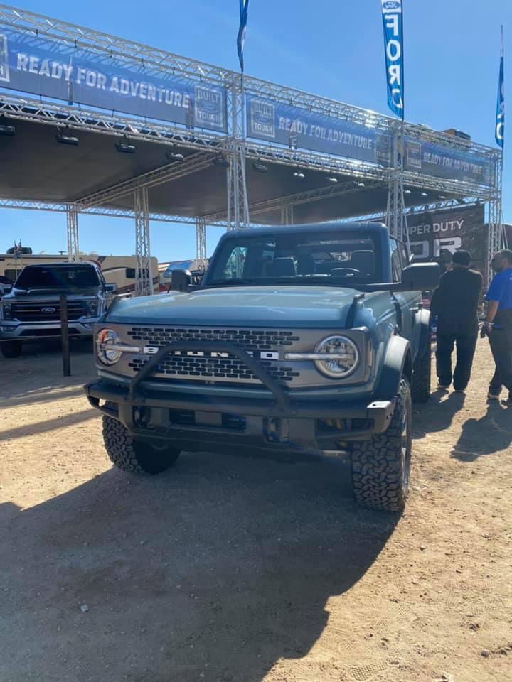 Ford Bronco 4-Door Badlands AREA 51 with soft top down at King of Hammers FB_IMG_1612127214069