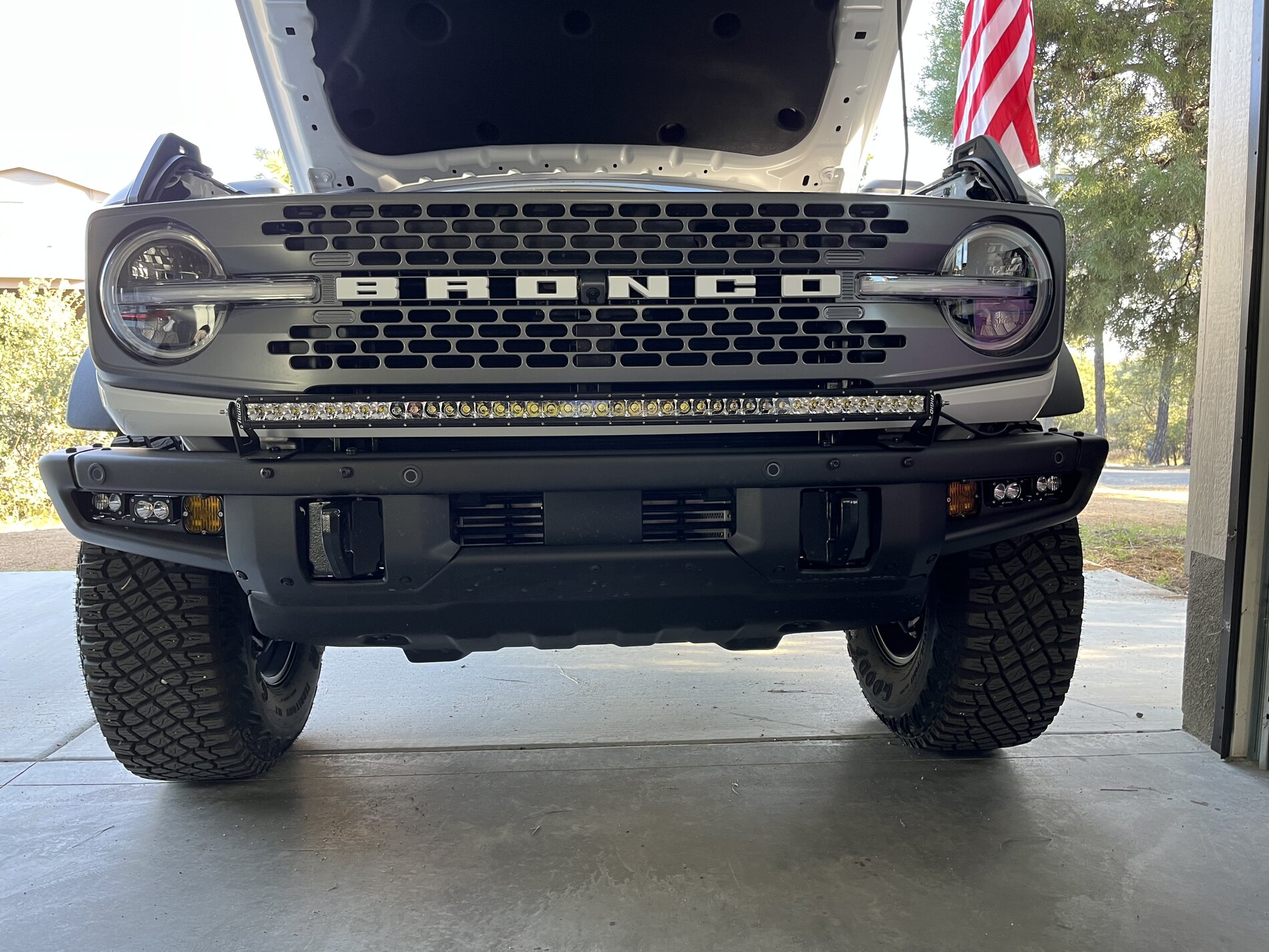 Ford Bronco Rigid light bar bumper install ED5BD136-2343-4120-981A-EADED15EDC6C