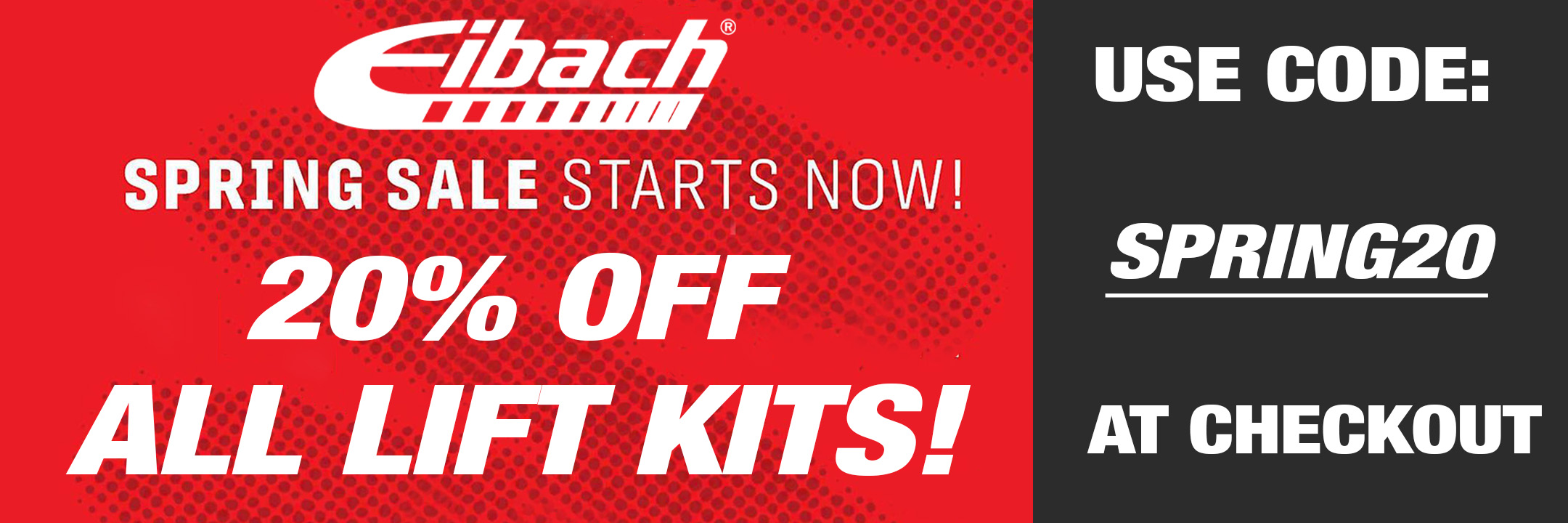 Ford Bronco 20% OFF Eibach Stage 2 Suspension Lift System - In Stock eibach sales banner