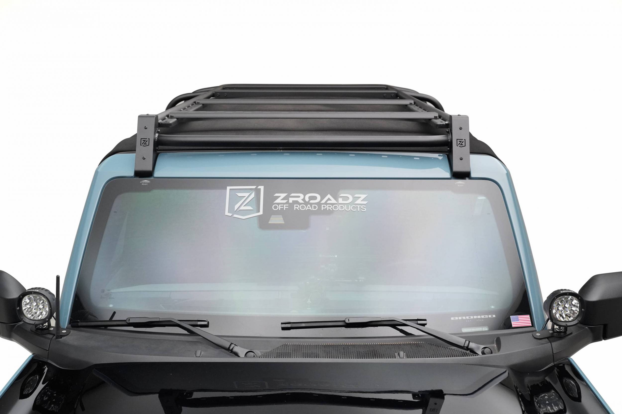Ford Bronco Updated Soft Top Rack Images - ZROADZ OffRoad Ford Bronco Soft Top Rack with STD MOLLE Panels_2