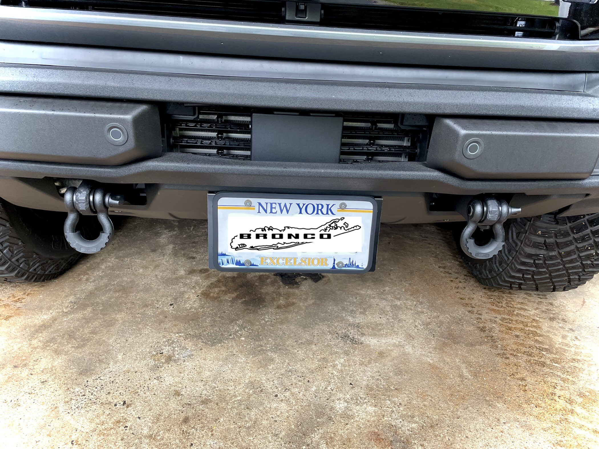 Ford Bronco Front License Plate placement Front Plate