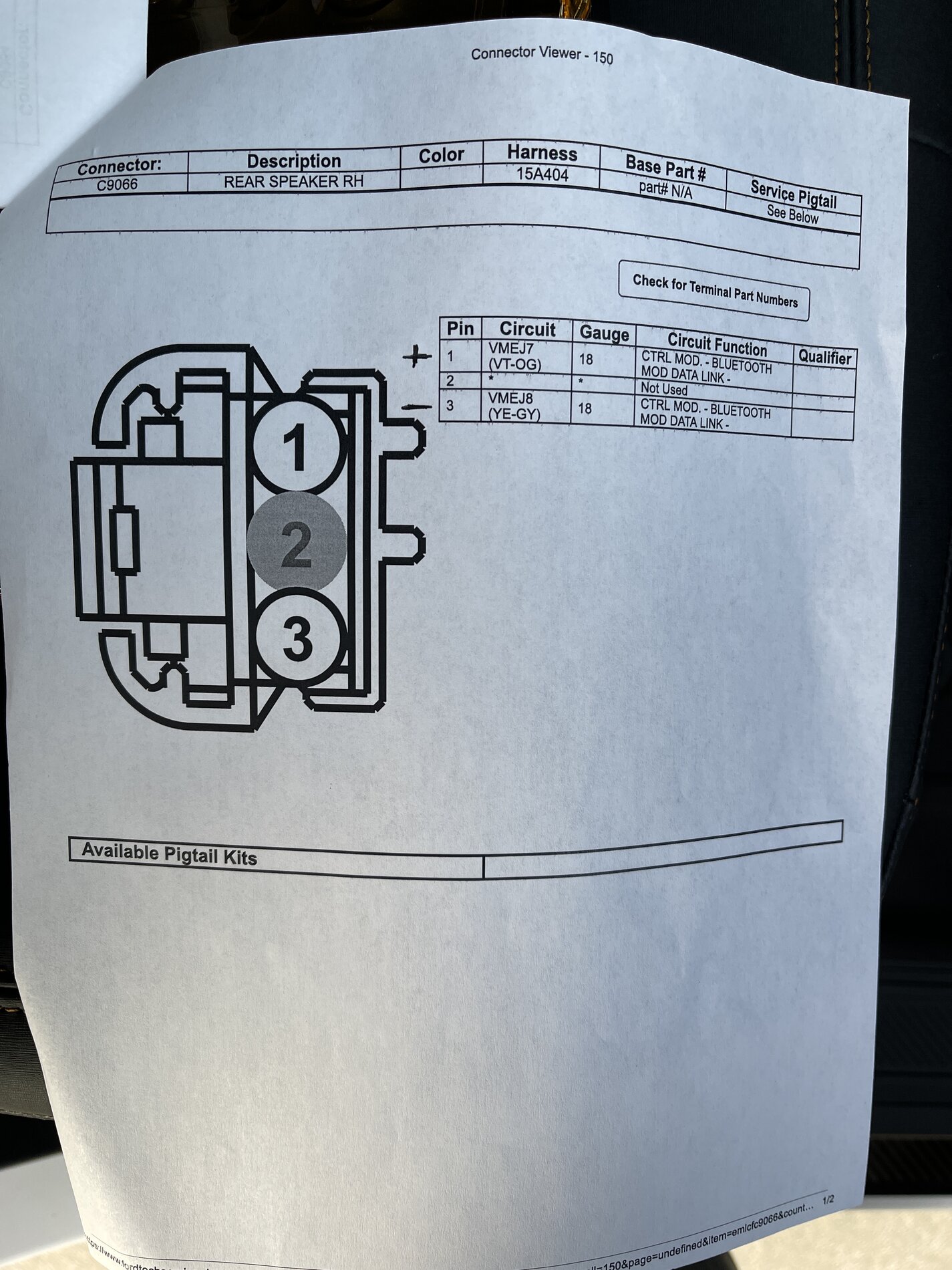 Ford Bronco 4” Speaker Harness Pics image
